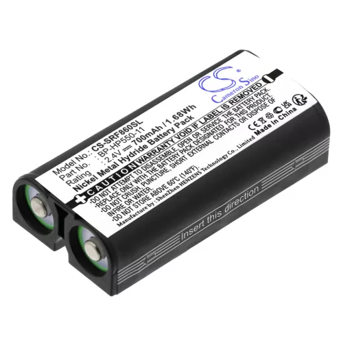 Sony BP-HP550-11 helyettesítő fülhallgató akkumulátor (NiMh, 700mAh / 1.68Wh, 2.4V) - Utángyártott