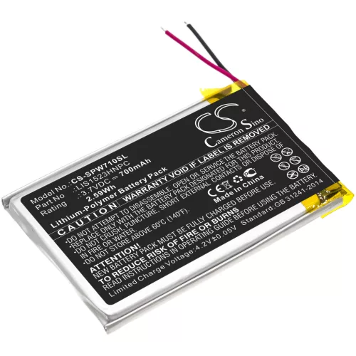 Sony LIS1523HNPC helyettesítő fülhallgató akkumulátor (Li-Polymer, 700mAh / 2.59Wh, 3.7V) - Utángyártott