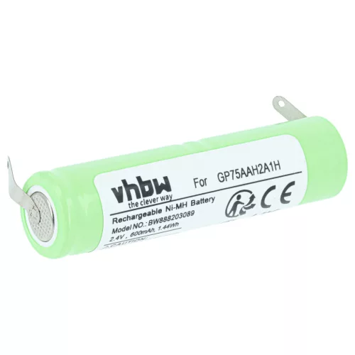 Omron GP75AAH2A1H helyettesítő akkumulátor (NiMh, 600mAh / 1.44Wh, 2.4V) - Utángyártott