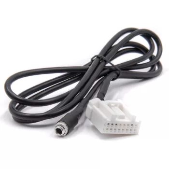   Mazda 3 készülékhez átalakító kábel (3.5mm Jack (Anya), Mini ISO (Apa), Fekete / Fehér) - Utángyártott