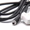 Mazda 3 készülékhez átalakító kábel (3.5mm Jack (Anya), Mini ISO (Apa), Fekete / Fehér) - Utángyártott