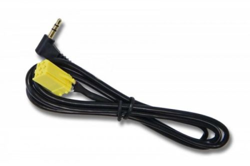 Smart ForTwo 451 készülékhez átalakító kábel (3.5mm Jack (Apa), Mini ISO (Anya), 120cm, Fekete) - Utángyártott