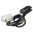 Citroen Berlingo készülékhez átalakító kábel (3.5mm Jack (Apa), 12 tüskés Quadlock (Anya), 120cm, Fekete) - Utángyártott