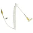 Spirál kábel (3.5mm Jack (Apa), 3.5mm Jack (Apa), 39 - 150cm, Fehér / Arany) - Utángyártott