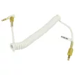 Spirál kábel (3.5mm Jack (Apa), 3.5mm Jack (Apa), 39 - 150cm, Fehér / Arany) - Utángyártott