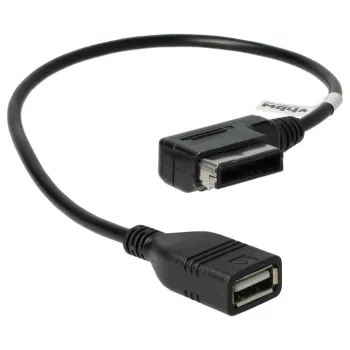   Volkswagen Bora, Caddy, Eos készülékekhez átalakító kábel (USB (Anya), AMI (Apa), Fekete) - Utángyártott