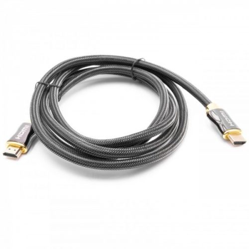 Fonott kábel (HDMI 2.0 (Apa), HDMI 2.0 (Apa), 2m, Fekete) - Utángyártott