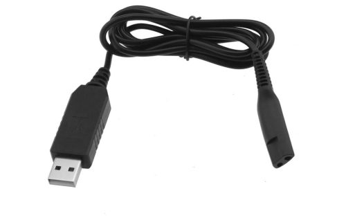 Braun 491-5691, 8161561, 81615618 helyettesítő töltőkábel (USB-A (Apa), 120cm, Fekete, 6V) - Utángyártott