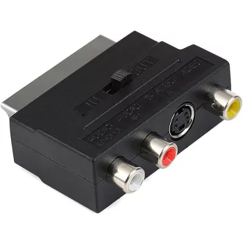   Átalakító (RCA (Anya) / S-video (Anya), Scart (Apa), Fekete) - Utángyártott
