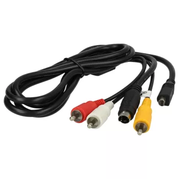   Sony VMC-15FS helyettesítő átalakító kábel (RCA (Apa), 2 db eszköz specifikus csatlakozó (Apa), 150cm, Fekete) - Utángyártott