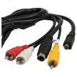 Sony VMC-15FS helyettesítő átalakító kábel (RCA (Apa), 2 db eszköz specifikus csatlakozó (Apa), 150cm, Fekete) - Utángyártott