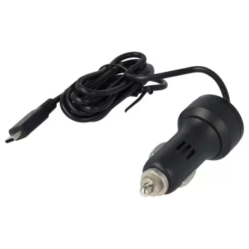   Autós töltőkábel (USB-C (Apa), Szivargyújtó dugó, 150cm, Fekete, 5V, 2.4 A) - Utángyártott