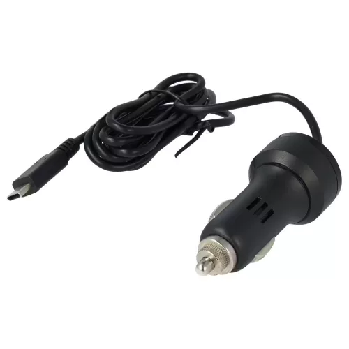 Autós töltőkábel (USB-C (Apa), Szivargyújtó dugó, 150cm, Fekete, 5V, 2.4 A) - Utángyártott