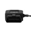 Autós töltőkábel (Micro USB (Apa), 16 tüskés OBD2 csatlakozó, 3.5m, Fekete, 5V, 1,5A) - Utángyártott