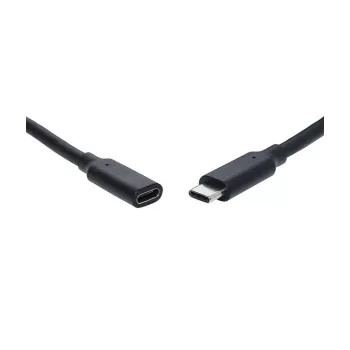   Adatkábel (USB-C 3.1 (Apa), USB-C 3.1 (Anya), 3m, Fekete) - Utángyártott