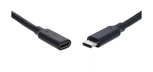Adatkábel (USB-C 3.1 (Apa), USB-C 3.1 (Anya), 3m, Fekete) - Utángyártott