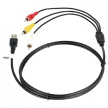 Átalakító kábel (USB-A 2.0 (Apa), RCA (Apa), 1.4m, Fekete) - Utángyártott