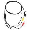 Átalakító kábel (USB-A 2.0 (Apa), RCA (Apa), 1.4m, Fekete) - Utángyártott