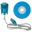 Átalakító kábel (USB-A 2.0 (Apa), 9 tüskés RS232 (Apa), 80cm, Kék / Szürke) - Utángyártott