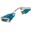 Átalakító kábel (USB-A 2.0 (Apa), 9 tüskés RS232 (Apa), 80cm, Kék / Szürke) - Utángyártott
