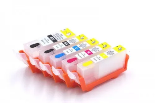 Canon CLI-526BK helyettesítő töltetlen nyomtató tinta patron (Fekete / Cián / Magenta / Sárga / Fotó fekete) 5 színben - Utángyártott