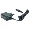 Philips CRP136, HQ8505 helyettesítő töltő adapter (140cm, Fekete, 5.4W, 15V, 0.36A) - Utángyártott