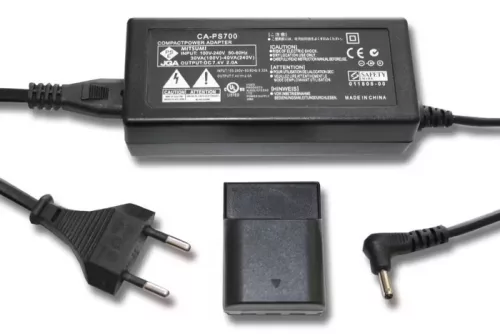Canon EOS Kiss Digital X készülékhez fényképezőgép hálózati adapter (200cm, Fekete, 14.8W, 7.4V, 2.0 A) - Utángyártott