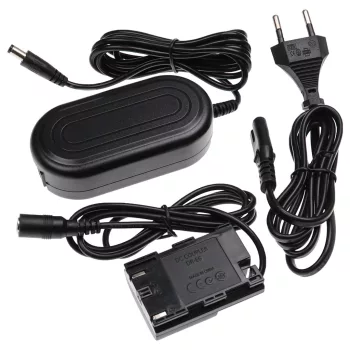   Canon ACK-E6 helyettesítő fényképezőgép hálózati adapter (2 m, Fekete, 8V, 3A) - Utángyártott