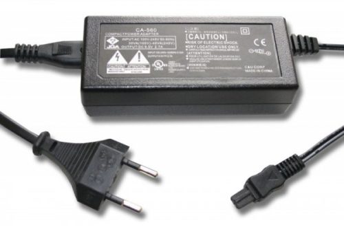 Canon CA-560 helyettesítő fényképezőgép hálózati adapter (2 m, Fekete, 25.65W, 9.5V, 2.7 A) - Utángyártott