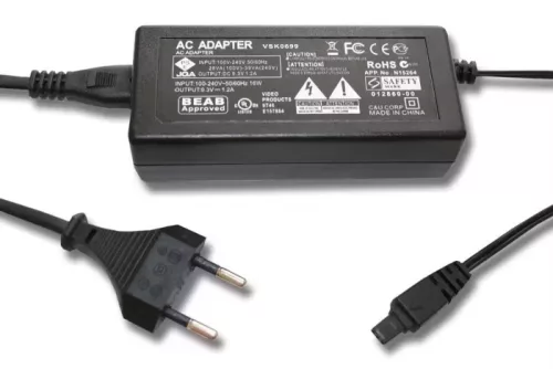 Panasonic VSK-0699 helyettesítő fényképezőgép hálózati adapter (2 m, Fekete, 16W, 9.3V, 1.2 A) - Utángyártott