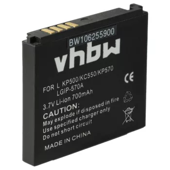   LG IP-570A helyettesítő mobiltelefon akkumulátor (Li-Ion, 3.7V, 700mAh / 2.59Wh) - Utángyártott