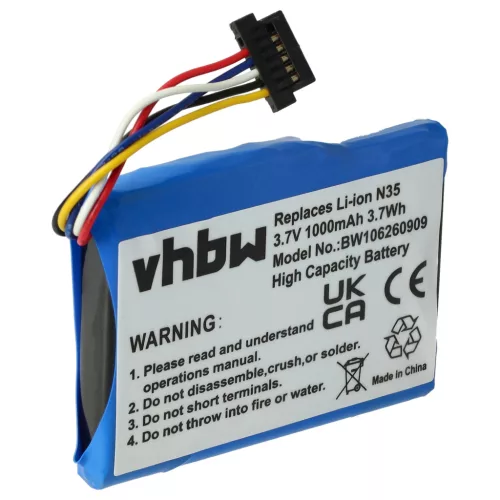 Typhoon MyGuide 3620, 3620 GO készülékekhez akkumulátor (Li-Ion, 3.7V, 1000mAh / 3.7Wh) - Utángyártott