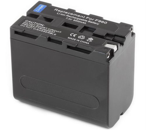Sony NP-F970 helyettesítő akkumulátor (Li-Ion, 7.2V, 6000mAh / 43.2Wh) - Utángyártott