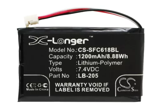 SafeScan 6185 készülékhez akkumulátor (Li-Polymer, 7.4V, 1200mAh / 8.88Wh) - Utángyártott