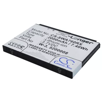   Sierra 5200008, W-3 helyettesítő akkumulátor (Li-Ion, 3.7V, 2000mAh / 7.4Wh) - Utángyártott