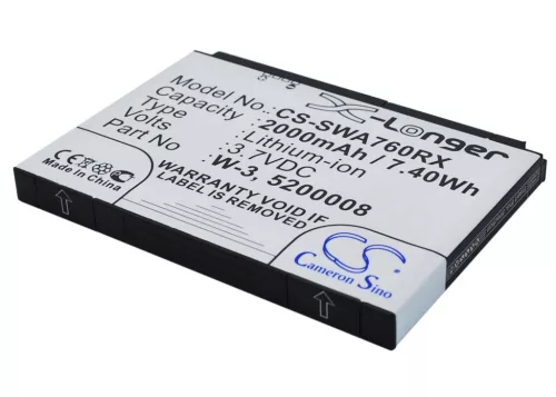 Sierra 5200008, W-3 helyettesítő akkumulátor (Li-Ion, 3.7V, 2000mAh / 7.4Wh) - Utángyártott