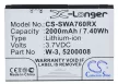 Sierra 5200008, W-3 helyettesítő akkumulátor (Li-Ion, 3.7V, 2000mAh / 7.4Wh) - Utángyártott