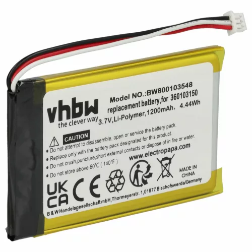 TomTom 360103150 helyettesítő akkumulátor (Li-Ion, 3.7V, 1200mAh / 4.44Wh) - Utángyártott