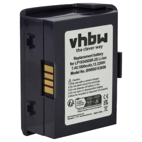 Verifone LP103450SR-2S helyettesítő akkumulátor (Li-Ion, 7.4V, 1800mAh / 13.32Wh) - Utángyártott