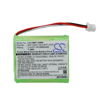   Omron BAT-2000, HXA-BAT-2000 helyettesítő akkumulátor (NiMh, 3.6V, 2000mAh / 7.2Wh) - Utángyártott