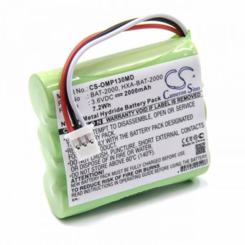 Omron BAT-2000, HXA-BAT-2000 helyettesítő akkumulátor (NiMh, 3.6V, 2000mAh / 7.2Wh) - Utángyártott