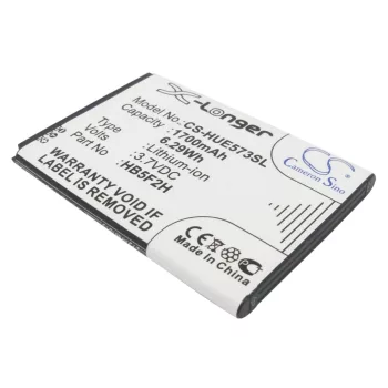   Huawei HB554666RAW, HB5F2H helyettesítő akkumulátor (Li-Ion, 3.7V, 1700mAh / 6.29Wh) - Utángyártott