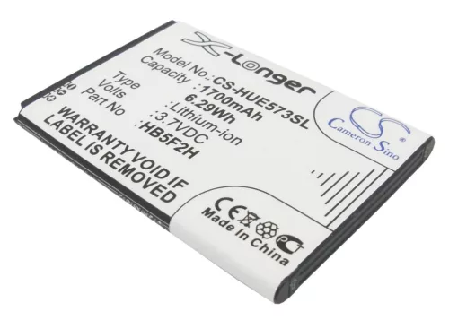 Huawei HB554666RAW, HB5F2H helyettesítő akkumulátor (Li-Ion, 3.7V, 1700mAh / 6.29Wh) - Utángyártott