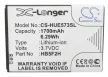 Huawei HB554666RAW, HB5F2H helyettesítő akkumulátor (Li-Ion, 3.7V, 1700mAh / 6.29Wh) - Utángyártott