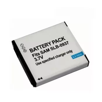   Samsung SLB-0937 helyettesítő fényképezőgép akkumulátor (Li-Ion, 3.7V, 600mAh / 2.22Wh) - Utángyártott