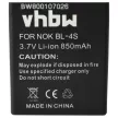 Nokia BL-4S helyettesítő mobiltelefon akkumulátor (Li-Ion, 3.7V, 850mAh / 3.15Wh) - Utángyártott