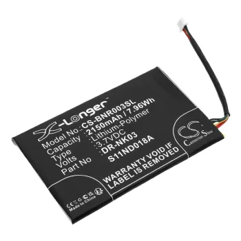   Barnes & Noble S11ND018A helyettesítő akkumulátor (Li-Polymer, 3.7V, 2150mAh / 7.96Wh) - Utángyártott