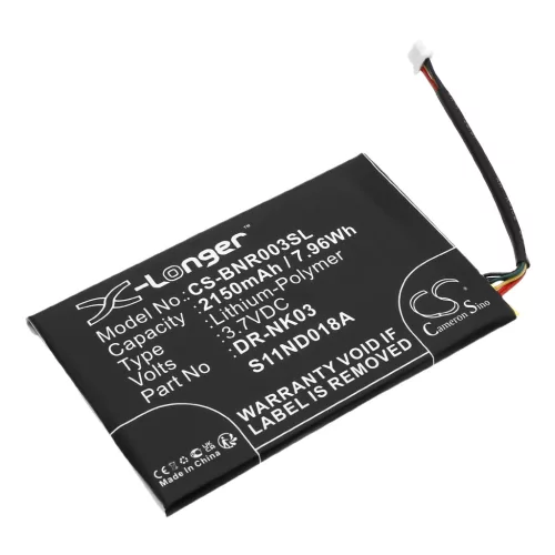 Barnes & Noble S11ND018A helyettesítő akkumulátor (Li-Polymer, 3.7V, 2150mAh / 7.96Wh) - Utángyártott
