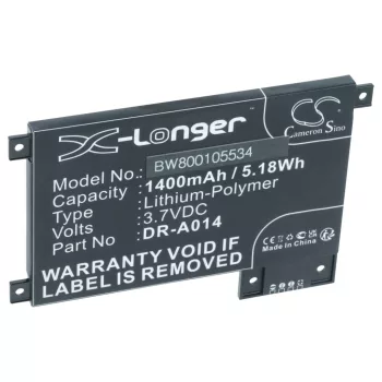   Amazon S2011-002-S helyettesítő akkumulátor (Li-Polymer, 3.7V, 1400mAh / 5.18Wh) - Utángyártott
