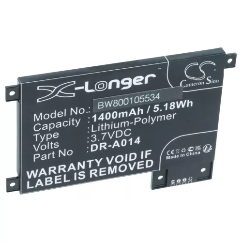 Amazon S2011-002-S helyettesítő akkumulátor (Li-Polymer, 3.7V, 1400mAh / 5.18Wh) - Utángyártott